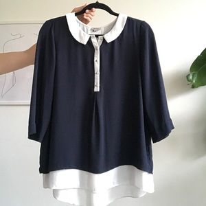 Tristan layered blouse